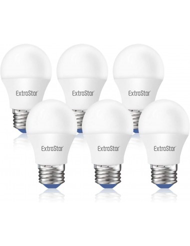 EXTRASTAR Bombillas LED 6W E27 G45, 510 Lúmen, Luz Fría 6500K, Equivalente a 48W Bombilla Halógena, No regulable, 6Pcs