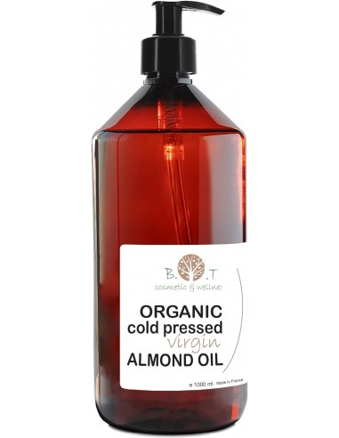 Aceite de Almendras Organico, Prensado en Frio, Puro, Natural. Aceite Masaje Profesional, Aceite Cabello y Pestañas, Hidratante