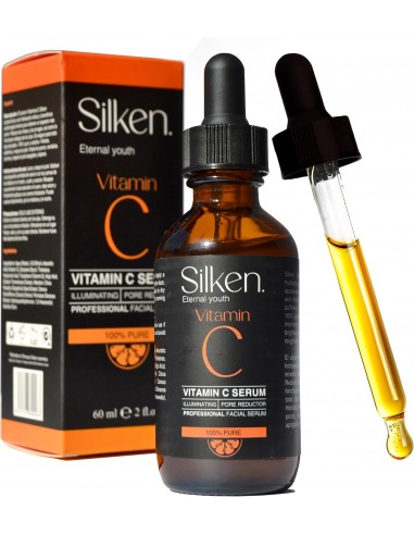 Sérum Vitamina C (60 ml) con Ácido Hialurónico+Vitamina E. Antiarrugas | Antiojeras | Corrector manchas en la piel | Hidratación