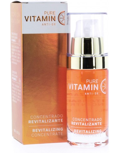 Serum Facial Concentrado con Vitamina C Antioxidante. Suero de tacto sedoso. Antiarrugas Iluminador. Marca Noche y Día. 30 ml