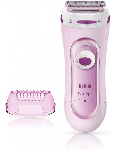 Braun Silk-épil Lady Shaver 5-100 2 en 1 - Maquinilla de afeitar eléctrica para mujer, color rosa