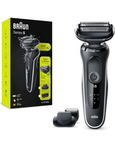 Braun Series 5 Afeitadora Eléctrica Hombre, Máquina de Afeitar Barba con EasyClick, EasyClean, Uso En Seco Y En Mojado,