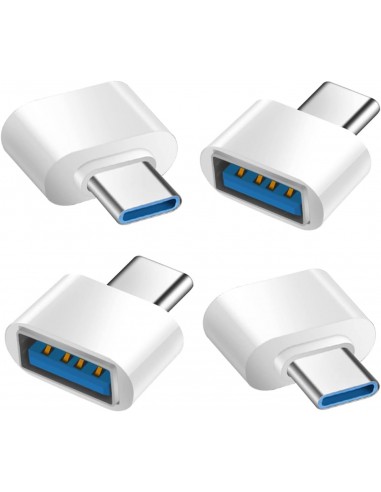 Mepsies Adaptador USB C a USB (4 Piezas), Adaptador OTG USB-A 3.0 Hembra a USB-C Macho Compatible con MacBook Pro, Samsung