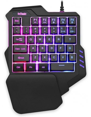 RedThunder G30 Teclado mecÃ¡nico RGB para Juegos con una Sola Mano,2 Teclas Macro integradas+7 Programmable Buttons,Teclado