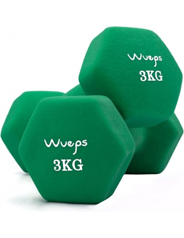 Wuepsâ¢ | Pesas y Mancuernas de Neopreno Disponibles en 2Kg/ 3Kg/ 4Kg/ 5Kg/ (Vendido en Pares) para Hacer tu Gimnasio en casa,