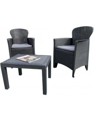 Ipae-Progarden SpA Set. 3 PZAS.SILLON Y Mesa Gris