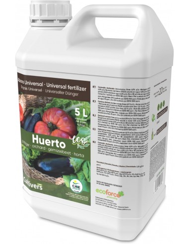 CULTIVERS Fertilizante Huerto LÃ­quido EcolÃ³gico 5 L Abono para Hortalizas 100% OrgÃ¡nico y Natural. Mejor Sabor, Mayor