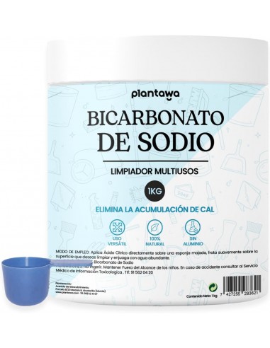 Plantawa Bicarbonato de Sodio Limpieza 1KG | Bicarbonato para limpieza en Casa. Multiusos: Quitamanchas, Blanqueante y Elimina