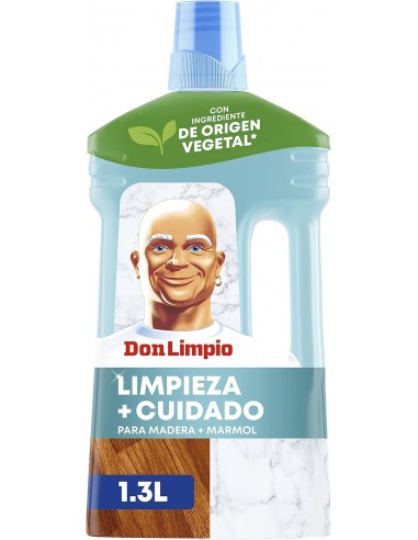 Don Limpio Limpia Suelos Superficies Delicadas Detergente Liquido 1.3l, Friegasuelos con PH Seguro para Suelos de Madera, Piedra