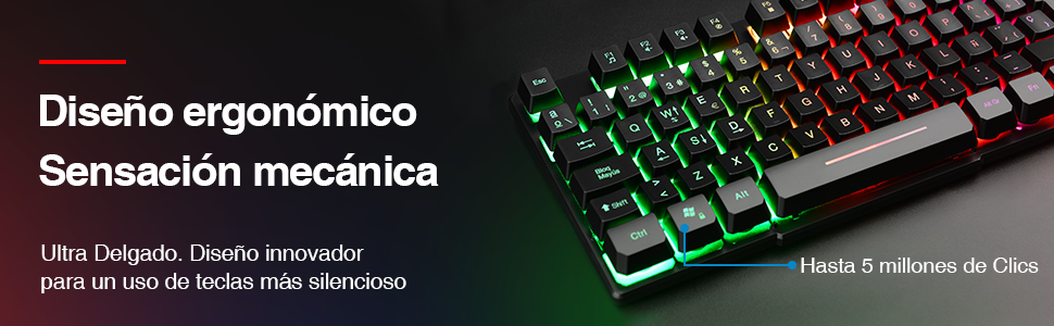  Gaming Teclado Retroiluminado 