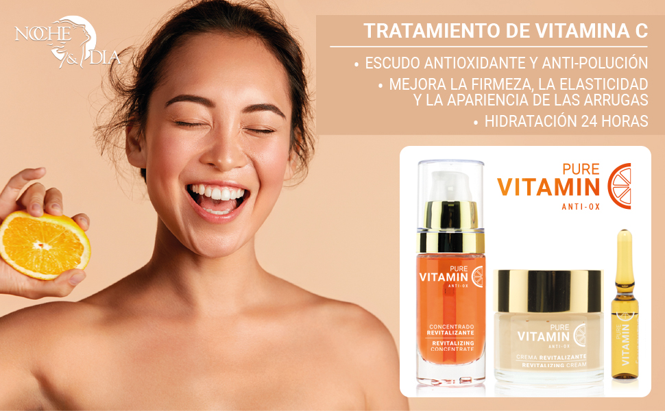 Vitamina C, crema revitalizan, tratamiento antioxidante