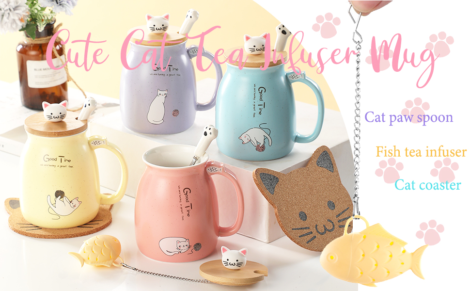 Cat Mug Cute Ceramic Coffee Cup