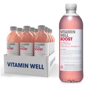 Bebida enriquecida con Vitaminas C, Zinc, Selenio, 12 x 500ml – Arándanos y Frambuesa