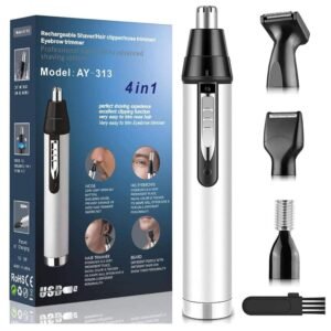 Cortapelos Nariz y Oreja, 4 en 1 – Profesional, recargable por USB, ligero resistente al agua