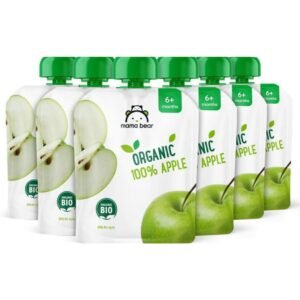 Puré de manzana ecológico, vegetariano (6 x 90g) | Mama Bear