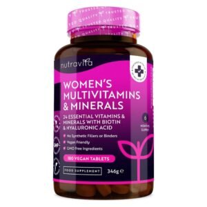 24 Vitaminas y Minerales activos esenciales para mujer – 180 tabletas